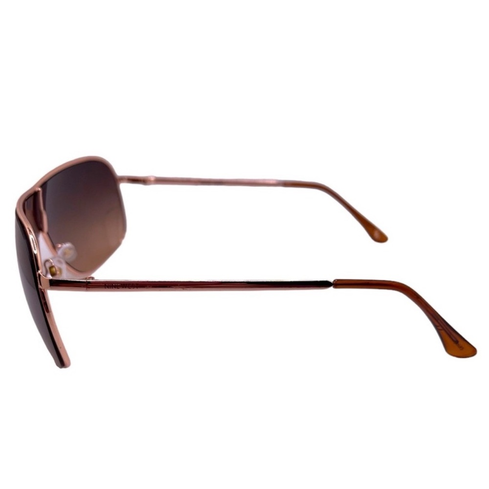 Nine West Rose Gold Metal Shield Sunglasses - Picture 4 of 12